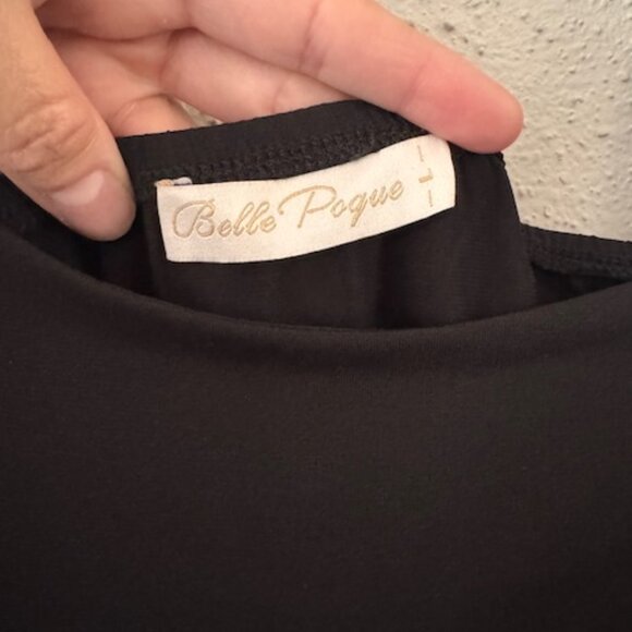 Top negro básico (Black wide-strap top, soft and versatile) - Picture 5 of 5